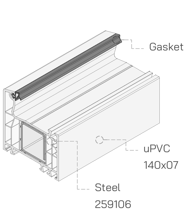 Frame — Door cross-section