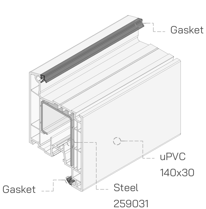 Sash — Inswing Door cross-section