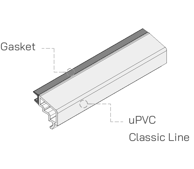 Glazing bead cross-section